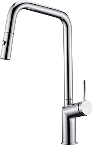 ALMACEN DE LA CASA Robinet de cuisine mitigeur | Modèle BONN | Couleur grise | Finition chromée | [ IMEX® ]