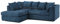 New Luxor Jumbo Cord 3-4 Seater Marine Blue L Shaped Corner Sofa (Blue, Left Hand Facing Corner)