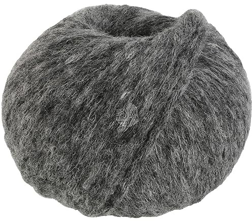 LANA GROSSA Spuma | Zartes Schlauchgarn mit hohem Naturfaseranteil | Handstrickgarn aus 80% Schurwolle (Merino Fein) & 20% Polyamid | 50g Wolle zum Stricken & Häkeln | 110m Garn FB4