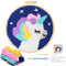 JSRQT Einhorn Kit Punch Needle Anfänger, Stanznadel Stickerei Starter Set für Erwachsene und Kinder, Tier Punch Needle Embroidery Kits mit Einhorn Muster, DIY Stanznadel Starter Set mit Werkzeugset