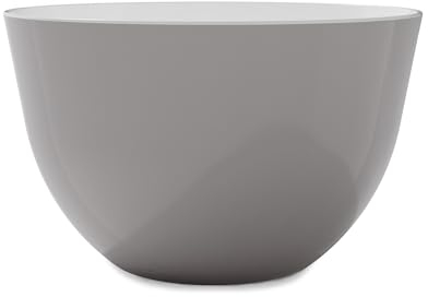 Trebonn Pile, Bol Empilable Diamètre 28 cm xh 17 cm Grand Bol avec Finition Brillante, Parfait comme saladier ou soupière (Gris)