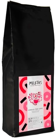 Meletius Spezialitäten Kaffeerösterei - 'Spread the Love' Mischung | Ganze Kaffeebohnen 1kg | Mittlere Röstung | Kaffee aus Südamerika | Karamell, Schokolade, Steinobst, süßer Marzipan, nussig