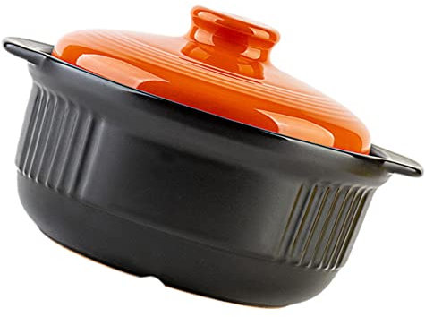 Cabilock Olla De Cerámica Multifuncional Cacerola Tapa Antiadherente Ideal Para Reuniones Fácil De Limpiar