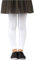 NOQ Mädchen Strumpfhose ohne Fuß in voller Länge Leggings knöchellanger Rock Tunika Kleid Schule Tanz Ballett blickdichte Mikrofaser, Bianco 12/13 Jahre (152/158 cm)