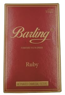 Barling Ruby Filtro per Pipa al Carbone Attivo 9 mm 50 pz (Cod 40100)
