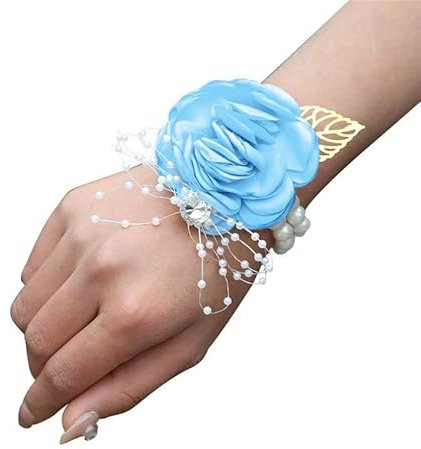 Sunnyfree Bracelet de poignet pour mariage, demoiselle d'honneur, demoiselle d'honneur, bracelet de perles pour bal de fin d'année, fête de fin d'année, demoiselle d'honneur, fête des femmes,