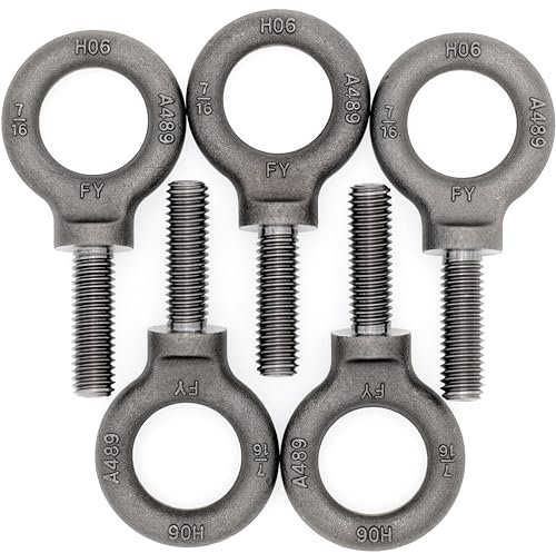 Lot de 5 boulons à oeil d'épaule de levage 7/16-35,6 x 4,5 cm