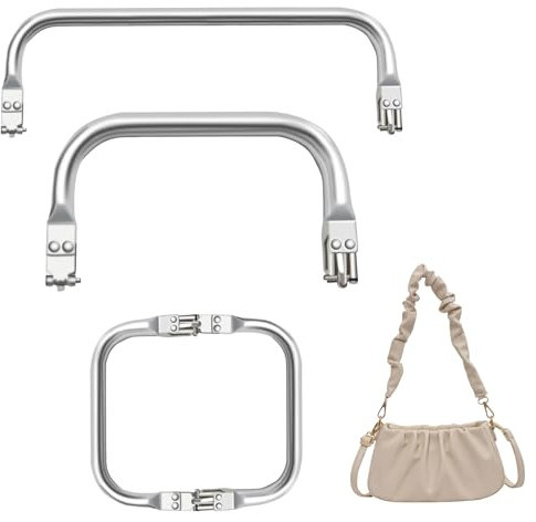 HANIUTTY 2 Pcs Cadre en Métal de Sac à Main Serrures Fermoir Baiser Poignées Porte Monnaie Cadre Métallique Portefeuille Chaîne de Sac a Main pour la Fabrication de Sacs