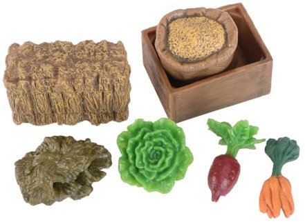 JOINPAYA 7stücke Teiliges Emulationsfarm-modellset Kreative Miniatur-Dekoration Für Sandtische Realistische Bauernhof-szenen Für Rollenspiele Und Sammlungen Langlebig