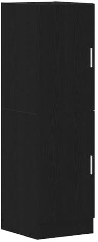 vidaXL Küchenschrank Schwarz 38x41,5x131,5 cm Holzwerkstoff, Schrank, Küchenzeile, Beistellschrank, Vorratsschrank, Geschirrschrank, Sideboard