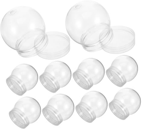 GRIRIW 10stücke Mini Schneekugeln Aus Klarem Mit Schraubverschluss Schneekugel Bastelset Für Kreative Weihnachtsdekoration Und Personalisierte