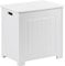 Taylor & Brown Freestanding Wooden Bathroom Laundry Hamper Cabinet Storage Cupboard Clothes Chest Bin Wooden Basket Organiser Unit, White 51cm x 40cm x 51cm