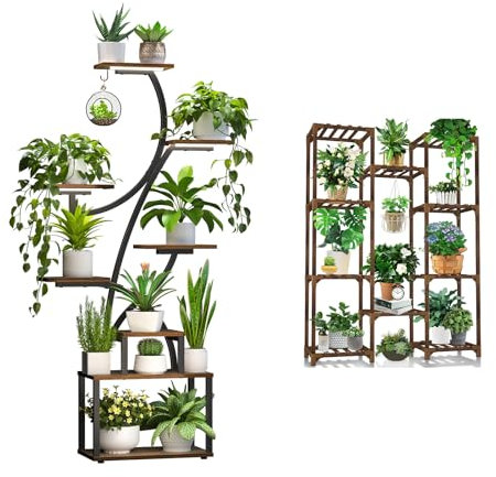 CYSYins Plant Stand Indoor with Grow Light, Plant Stand