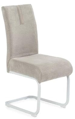 Generisch Schwingstuhl - Beige - Perlweiß - Cordbezug - Metallgestell