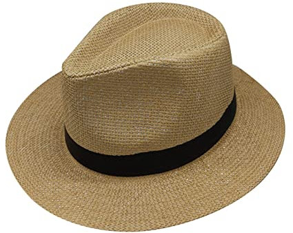 Generisch Gorros pequeños de color sólido Sombrero británico de paja con ala ancha para adultos, jazz, sombrero de paja, sombrero de jazz, gorra snapback para niños de 2 años, caqui, talla única