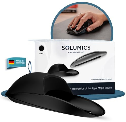 Magic Mouse Case für verbesserte Handhaltung | Das Magic Mouse Upgrade | Eine kompakte Hülle für die Apple Maus | Die perfekte Base | Passend für alle Versionen (Schwarz)