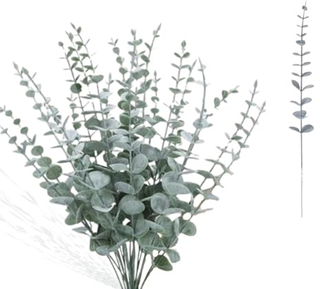 30 Piezas, Eucalipto Preservado Ramas Secas Decorativas Realista, No Se Requiere Mantenimiento, Alta Seguridad, Adecuada Para La Decoración En Varias Escenas, Como Bodas, Salas De Estar, Comedores, Et