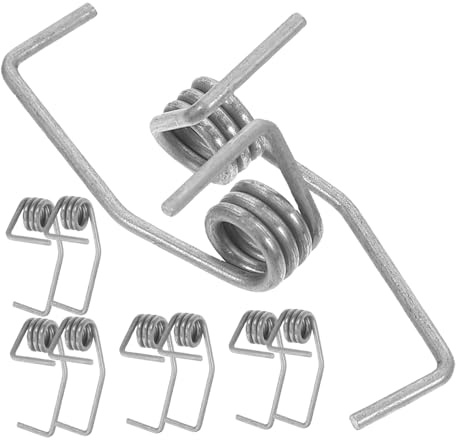 SEWACC 10pcs Freezer Door Repair Spring Freezer Door Spring Hinge Replacement Fridge Parts Silver