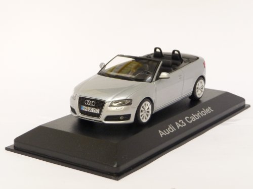 Audi A3 Cabriolet, silber, 2008, Modellauto, Fertigmodell, Minichamps 1:43