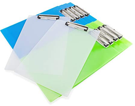 Rapesco 1519 Business Pack: 10 Matt Transparente Klemmbretter, A4+, Sortierte Farben