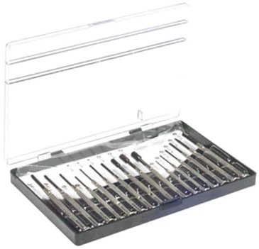 Toolland Präzisions-Schraubendrehersatz, 16-teilig, Schlitz/Stern/Kreuzkopf/Steckdose, nicht magnetisch, mit Aufbewahrungsbox