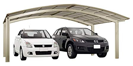 XIMAX Aluminium Design-Carport Portoforte M-Ausführung Typ 60 Edelstahl-Look
