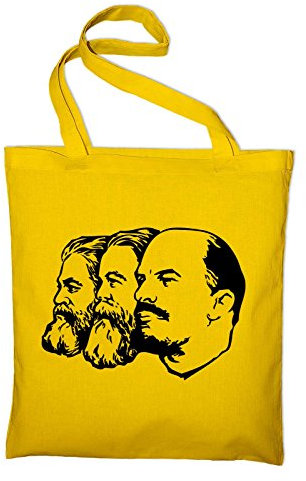 STYLETEX23 Marx Engels Lenin Jutebeutel Baumwolltasche, gelb