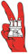 U24 Aufkleber Peace Finger Hamburg Autoaufkleber Sticker