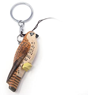 Cornelissen Schlüsselanhänger Falke aus Holz und Metall, Greifvogel Vogel