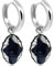 Creolen mit Kristalle von Swarovski 925 Sterling Silber Schwarz Ohrhänger NOBEL SCHMUCK