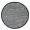 Homescapes runder Teppich Groove, handgewebt aus 100% recycelter Baumwolle, 150 cm, gestreifter Flickenteppich, schwarz-weiß