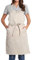 BIGHAS Verstellbare Schürze mit Tasche, Extra Lange Bänder für Damen und Herren, 18 Farben, für Koch, Küche, Zuhause, Restaurant, Cafe, Kochen, Backen, Gartenarbeit 27W×32L (Beige)