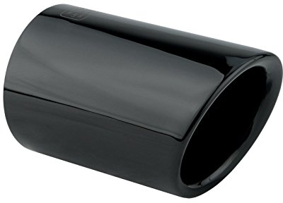 Embellecedor de Tubo de Escape 65mm Cola Escape Coche - Cola de Tubo de Escape acero inoxidable pulido negro compatible con A1 8X A3 8P 8V Golf 6 VI 7 VII Polo 6R Beetle Sportsvan Plug&Play - L&P A293