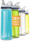 AceCamp Tritan 155569 Trinkflasche für 2 Sportflaschen, auslaufsicher, BPA-frei, mit Strohhalm, 750 ml, Blau
