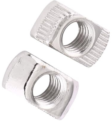 50 Stück T-Muttern Winc plattiert aus Karbonstahl Hammerkopfschrauben für Aluminiumprofil Tischlerei (EU40-M5 x 19,5 x 8)