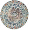RugVista, Cheverny, Teppich, Mittelflor, ∅ 200 cm, Rund, Modern, Oeko-Tex Standard 100, Polypropylene, Flur, Schlafzimmer, Küche, Wohnzimmer, Blau/Cream, Mehrfarbig