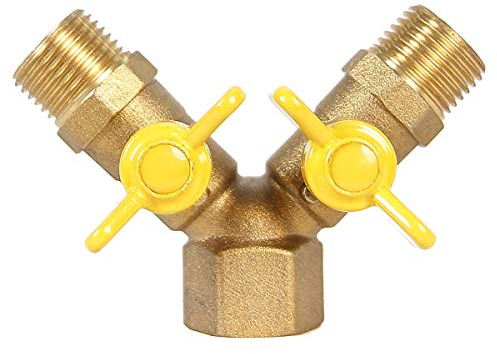 Soytich 2-Wege Y-Verteiler für Zulaufschläuche, 1/2' AG für 2 Anschlüsse (YV08)