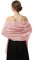 Baoqiya Chiffon-Schals für Brautkleid, Hochzeit, Party, Abendkleid und besondere Anlässe, Blush, Length(79) * Width(19)