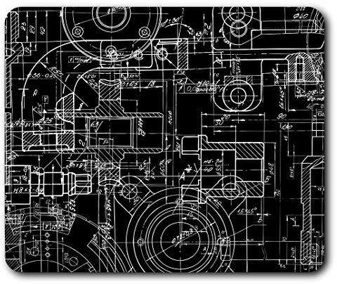 Blue Prints Engineer Dad Mouse Mat Pad Computer PC Laptop Gaming Office Home Desk Accessory Gadget 23882