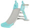 HOMCOM Toboggan Enfant avec Panier de Basket-Ball Échelle d'escalade pour Enfant +18 Mois Usage intérieur et extérieur Charge Max 20KG dim. 147L x 82l x 85,5H cm Bleu et Gris