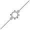 Qjaiune 55 mm runder Schraubenschlüssel, verstellbarer Schneideisen-Griff, robuster Gewindeschneideisenhalter (metrisch, M22-M26)