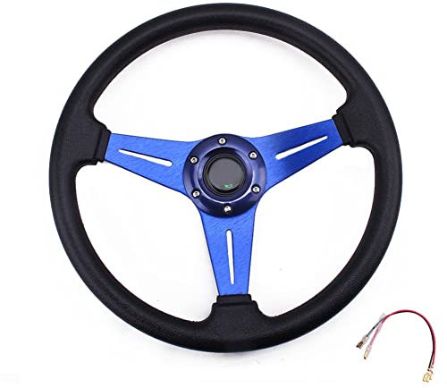Volante Sportivo Universale Asudaro, Volante per Auto Da Corsa Volante Modificato in Alluminio Sportivo Kart Da Corsa Volante in Pu Accessori per La Modifica Dell'Auto