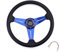 Auto Sport Lenkrad, Asudaro 350mm Universal Sports Racing Lenkrad, Aluminium Modifiziertes Lenkrad Racing Lenkrad Auto Lenkrad Sport Racing Kart PU Lenkrad Auto Modifikation Zubehör,Blau