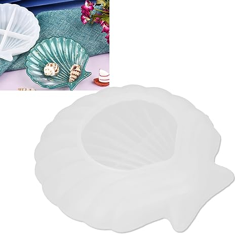 Box Harzform - Muschel Schmuck Tablett Form Harz Gießformen Muschel Silikon Aufbewahrungsplatte Form Epoxidharz Schmuck Organizer Box Nagel Aufbewahrungsbox für DIY Handwerk Heimtextilien