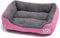 OUYUNKKA Hundebett Hundekissen (S, 43 x 32 cm) Viereckig Rosa Hundesofa für Mittelgroße und Kleine Hunde und Katzen, Flauschig Weich Katzenbett Katzenkissen Hundebett für Französische Bulldogge