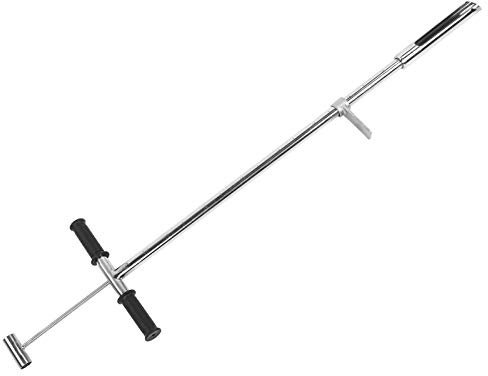 Fafeicy Stainless Steel Soil Sampler Probe 105cm with Foot Pedal 50mm Mouth Soil Test Kit for Garden Lawn Farm Plant Care Soil Analysis Tool