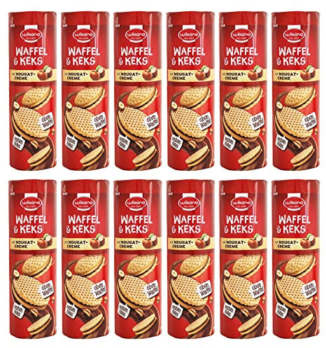 12er Pack Wikana Waffel & Keks mit Nougatcreme 12 x 240 g