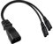 YACSEJAO C14 zu Dual C7 Kabel, IEC 320 C14 Stecker zu C7 Y Splitter AC Stromkabel für Drucker, Scanner, etc(1FT/30CM)