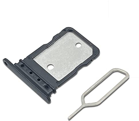 Eonpam Dual SIM Karte Rahmen für Google Pixel 6 Pro Card Tray SIM Kartenhalter Slot Schlitten Halter + SIM Pin(Schwarz)