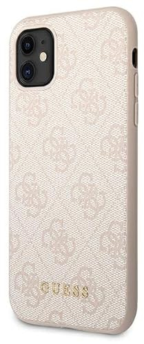 Guess GUHCN61G4GFPI 4G Metal Gold Logo Hülle für iPhone 11 Rosa